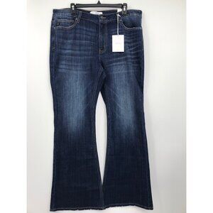 Kancan Sidney Mid Rise Flare Denim Jean Size 3XL NEW